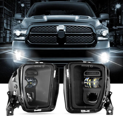 Lot de 2 36 W LED antibrouillards pour Dodge Ram 1500 2013 2014 2015 2016 2017 2018 (noir) – NOVADOMIO