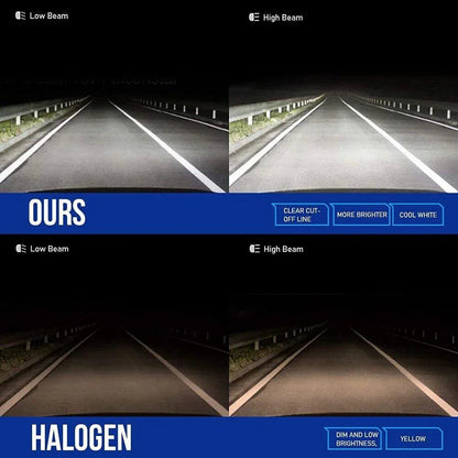Lot de 2 4×6″ optique scellée phares LED avec feux de route/croisement DRL clignotant – vue 4 – NOVADOMIO