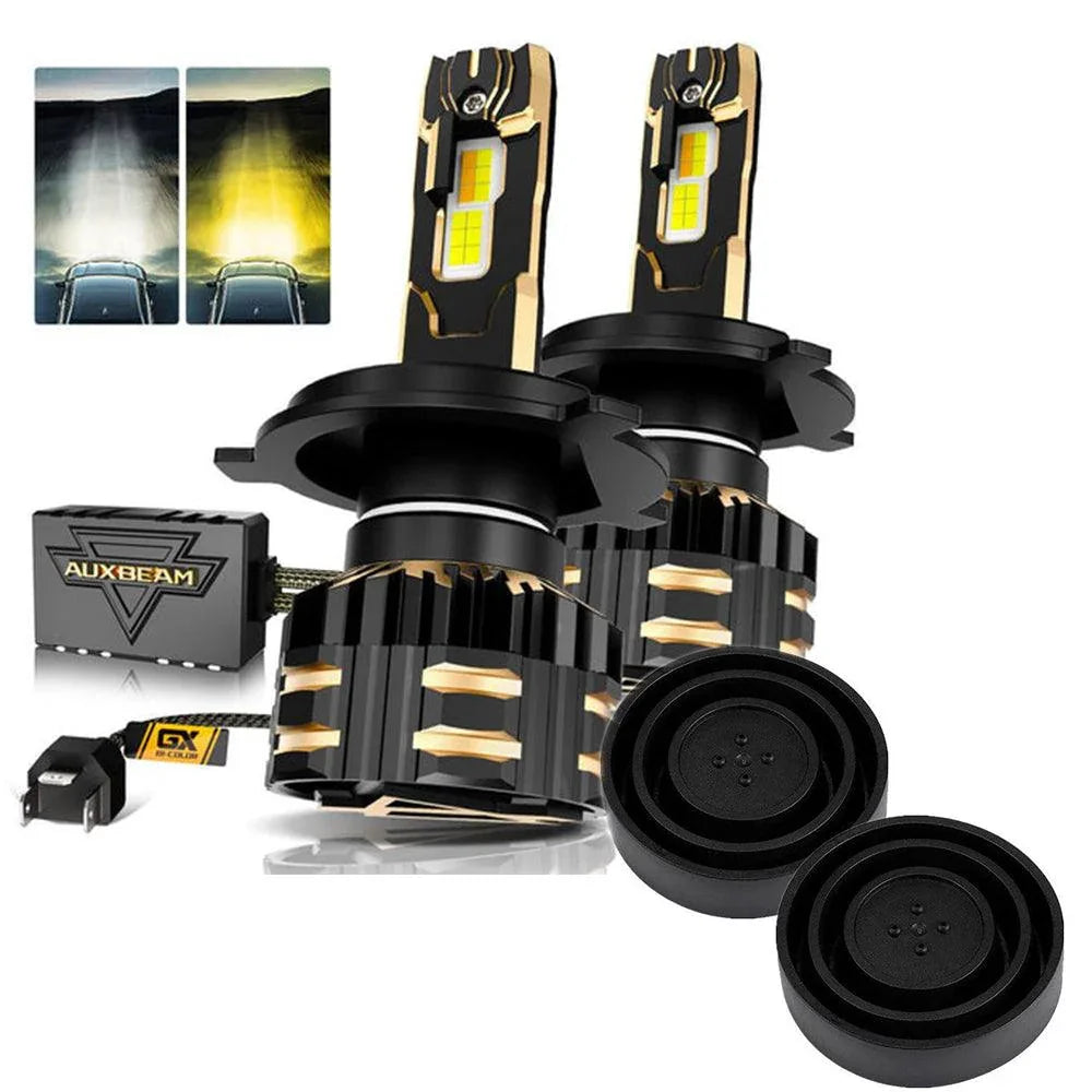 H4 Ampoules de phare LED 110W 25000LM GX Bi-Color série High Power & Brightness bicolore à commutation – 2 ampoules – vue 9
