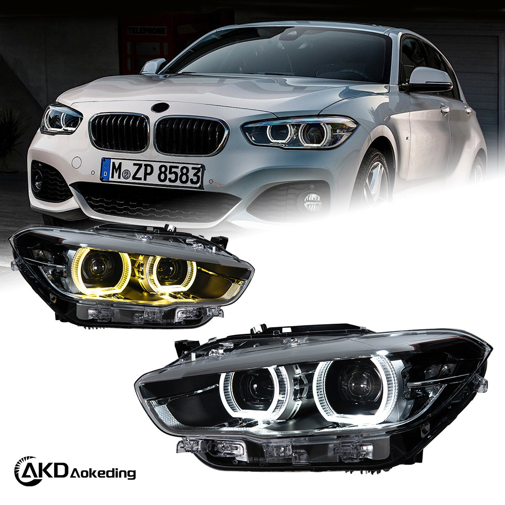 Paire de phares LED AKD pour BMW Série 1 F20 2015–2018