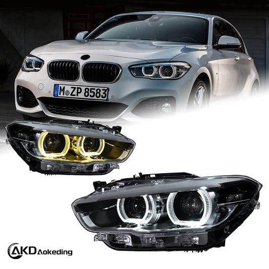 Paire de phares LED AKD pour BMW Série 1 F20 2015–2018
