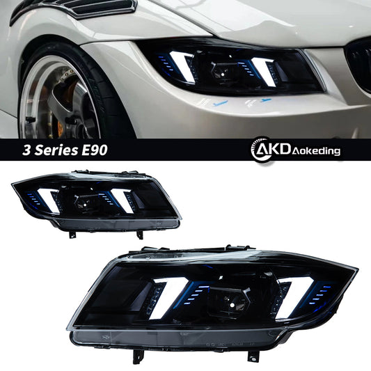Paire de phares LED AKD pour BMW Série 3 E90 2005–2012