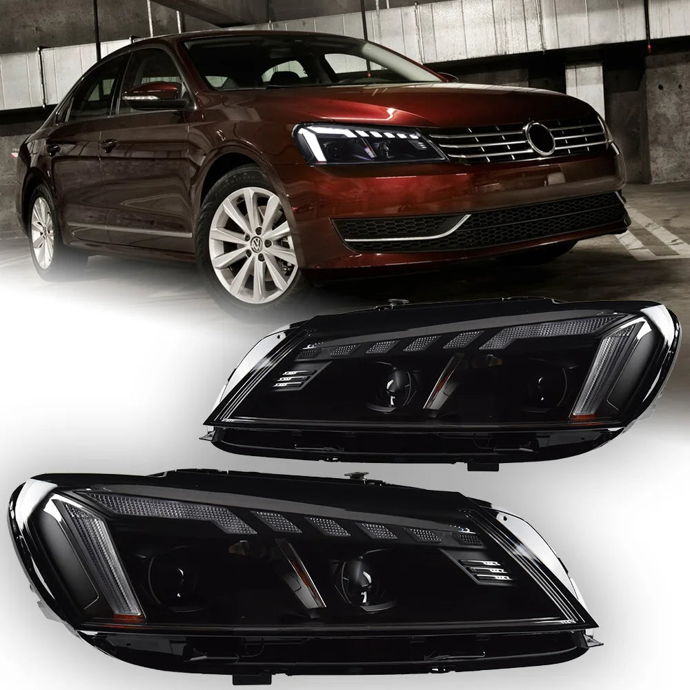 Phares LED AKD Volkswagen Passat B7 2012–2016, paire