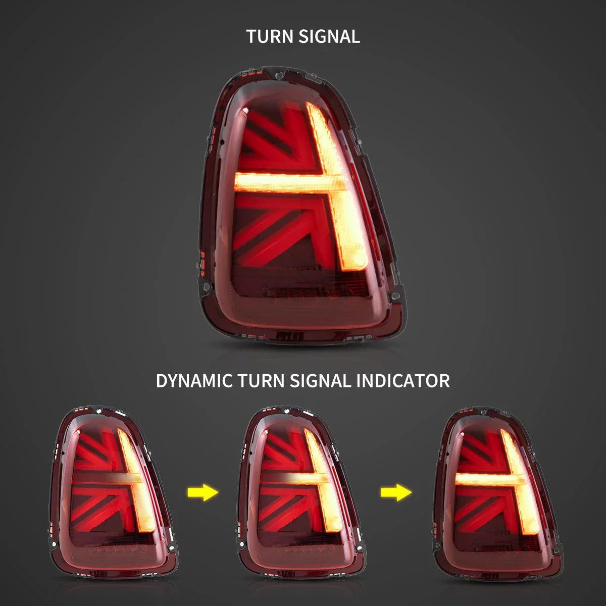 LED bloc de feux arrière avec orange Sequential clignotant pour 2007-2015 Mini R série 2th Gen (R56 R57 R58 R59） – vue 4